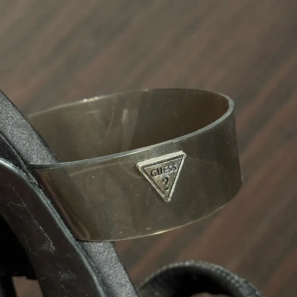 GUESS Black Women's Heeled Sandals - Picture 6 of 9